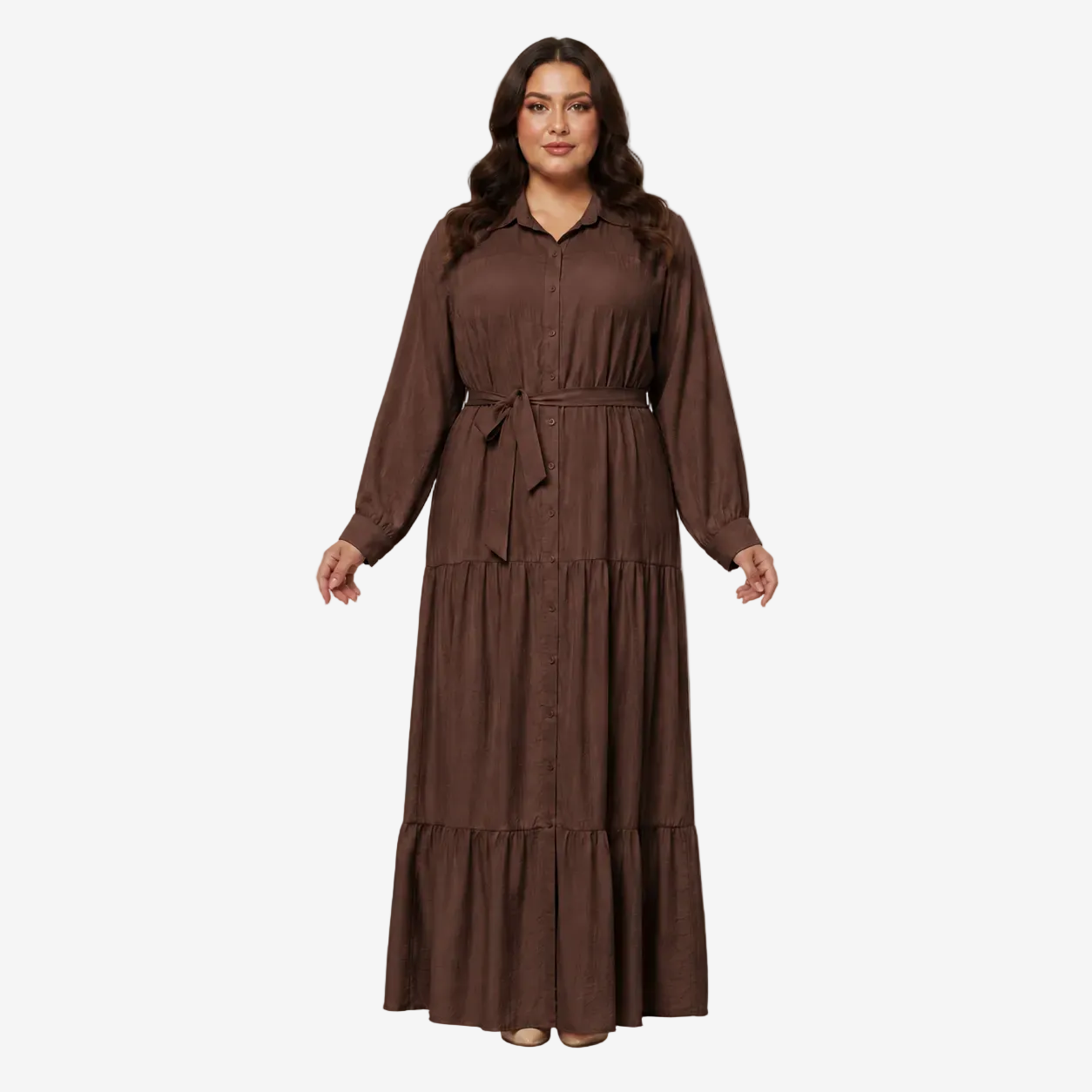 Robe Elora Marron - Chic & Confort