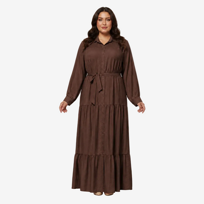 Robe Elora Marron - Chic & Confort