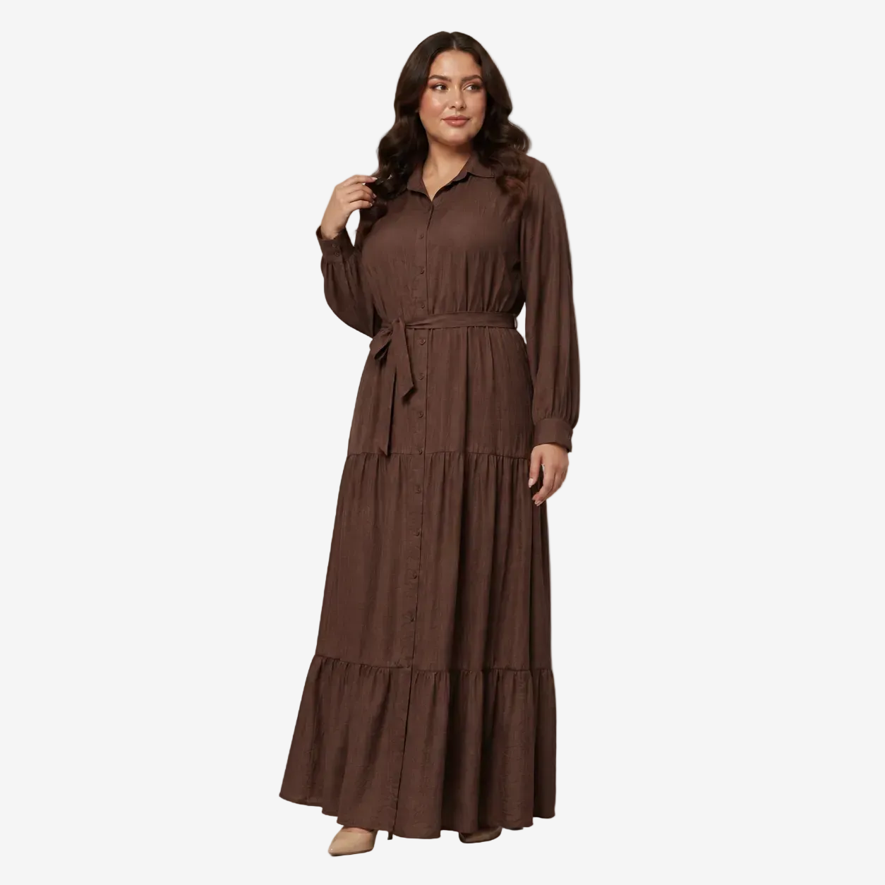 Robe Elora Marron - Chic & Confort