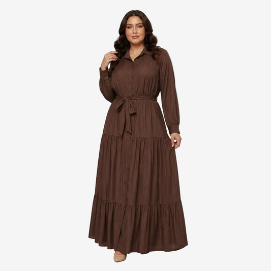 Robe Elora Marron - Chic & Confort
