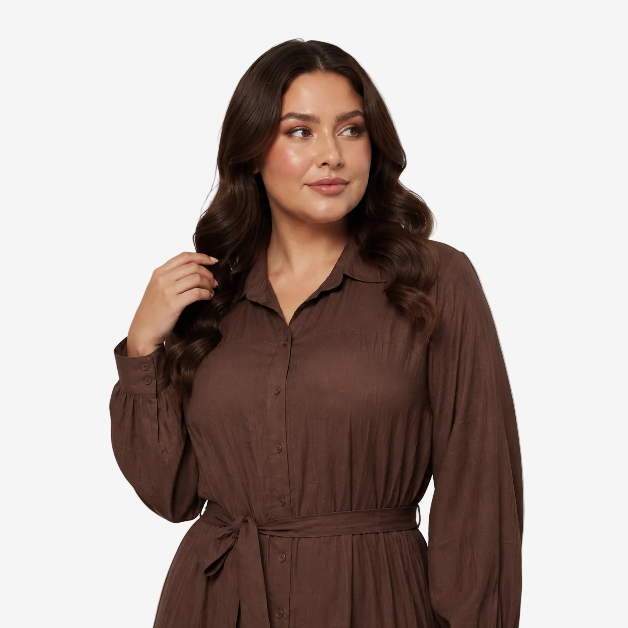 Robe Elora Marron - Chic & Confort